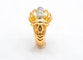 Bague 54 Bague dôme Art déco en or jaune 18 carats et diamants 58 Facettes