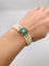 Bracelet Bracelet perles Akoya et turquoises en or jaune 18 carats 58 Facettes