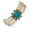 Bracelet Bracelet perles Akoya et turquoises en or jaune 18 carats 58 Facettes