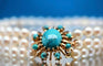 Bracelet Bracelet perles Akoya et turquoises en or jaune 18 carats 58 Facettes