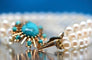 Bracelet Bracelet perles Akoya et turquoises en or jaune 18 carats 58 Facettes