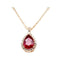 Collier Pendentif sur chaîne en or jaune 18 carats rubis et diamants 58 Facettes 351135
