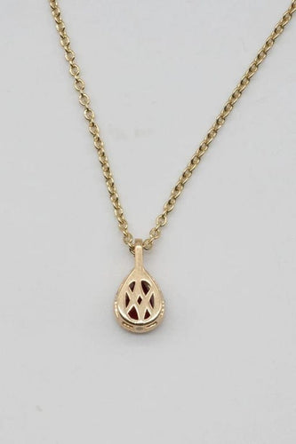 Collier Pendentif sur chaîne en or jaune 18 carats rubis et diamants 58 Facettes 351135