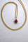 Collier Pendentif sur chaîne en or jaune 18 carats rubis et diamants 58 Facettes 351135