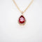 Collier Pendentif sur chaîne en or jaune 18 carats rubis et diamants 58 Facettes 351135
