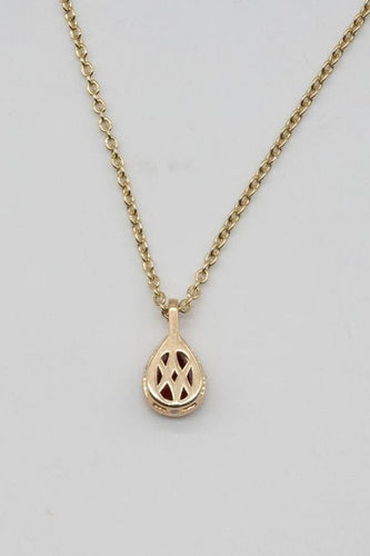 Collier Pendentif sur chaîne en or jaune 18 carats rubis et diamants 58 Facettes 351135