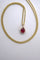 Collier Pendentif sur chaîne en or jaune 18 carats rubis et diamants 58 Facettes 351135