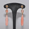 Boucles d'oreilles Boucles d'oreilles corail et diamants en or jaune 18 carats 58 Facettes 380123