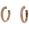 Boucles d'oreilles Boucles d’oreilles créoles Art déco pavées de diamants en or rose 18 carats 58 Facettes 380726