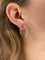 Boucles d'oreilles Boucles d’oreilles créoles Art déco pavées de diamants en or rose 18 carats 58 Facettes 380726