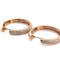 Boucles d'oreilles Boucles d’oreilles créoles Art déco pavées de diamants en or rose 18 carats 58 Facettes 380726