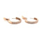 Boucles d'oreilles Boucles d’oreilles créoles Art déco pavées de diamants en or rose 18 carats 58 Facettes 380726