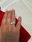 Bague 53 Bague Art déco coquillage en or blanc 18 carats et diamants 58 Facettes