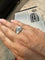 Bague 53 Bague Art déco coquillage en or blanc 18 carats et diamants 58 Facettes