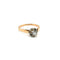 Bague 53 Bague rétro en or jaune 18 carats et diamant 58 Facettes