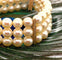 Bracelet Bracelet vintage en perles avec barrettes en or jaune 18 carats 58 Facettes