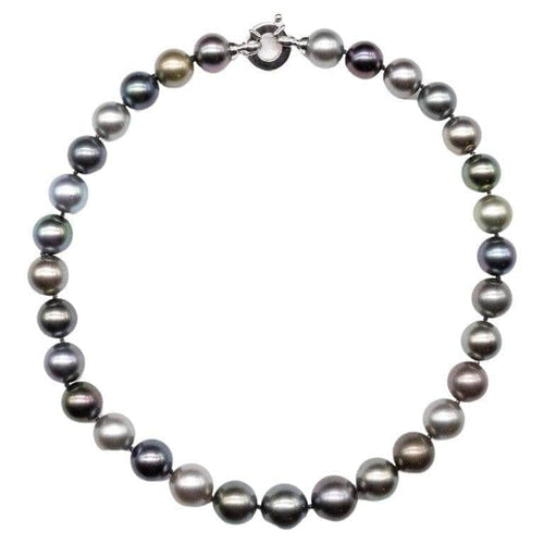 Collier Collier en perles de Tahiti avec fermoir en or blanc 18 carats 58 Facettes 355102