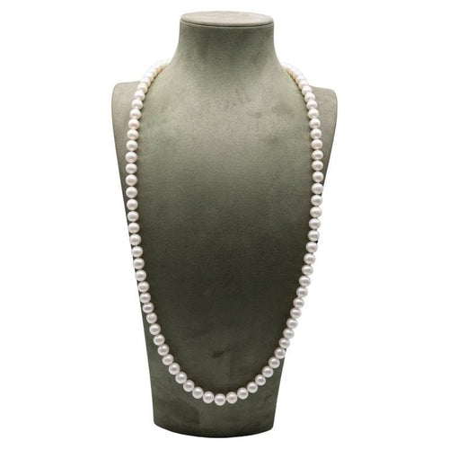 Collier Collier de perles d’eau douce en or blanc 18 carats 58 Facettes 35577