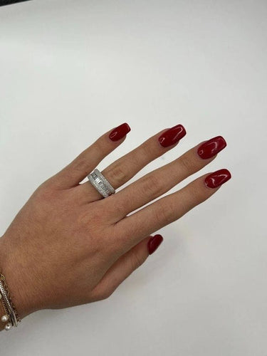 Bague 55 Bague en or blanc 18 carats sertie de diamants 58 Facettes
