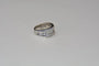 Bague 55 Bague en or blanc 18 carats sertie de diamants 58 Facettes