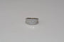 Bague 55 Bague en or blanc 18 carats sertie de diamants 58 Facettes