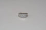 Bague 55 Bague en or blanc 18 carats sertie de diamants 58 Facettes