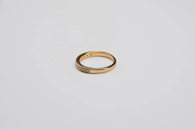 Bague 53 Bague alliance en or jaune 18 carats et diamants 58 Facettes