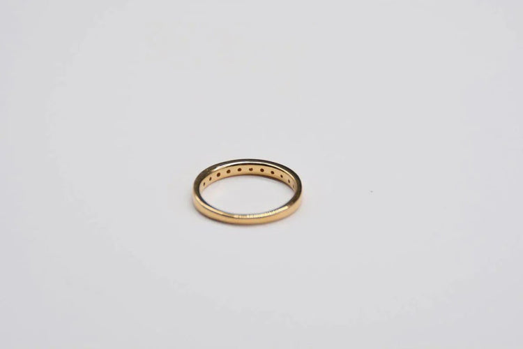 Bague 53 Bague alliance en or jaune 18 carats et diamants 58 Facettes