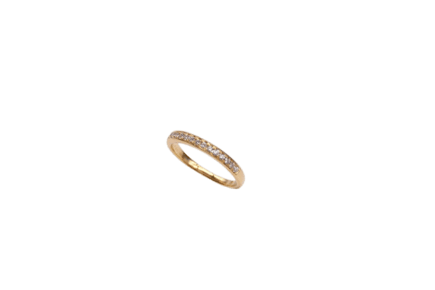 Bague 53 Bague alliance en or jaune 18 carats et diamants 58 Facettes
