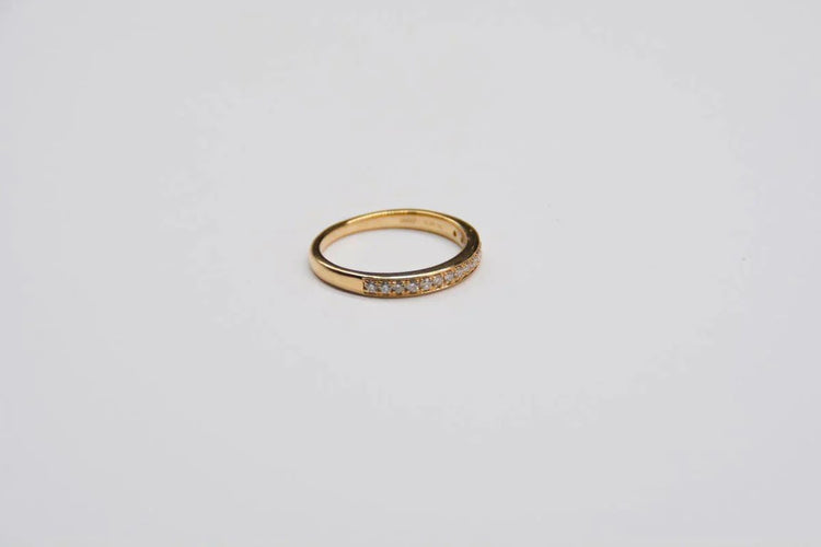 Bague 53 Bague alliance en or jaune 18 carats et diamants 58 Facettes