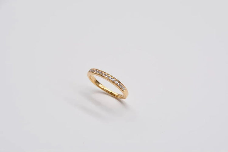 Bague 53 Bague alliance en or jaune 18 carats et diamants 58 Facettes