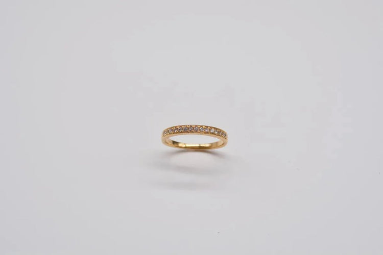 Bague 53 Bague alliance en or jaune 18 carats et diamants 58 Facettes