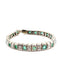 Bracelet Bracelet Art déco en or blanc, diamants et émeraudes 58 Facettes