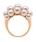 Bague 55 Bague cocktail en or 18 carats avec perles et diamants 58 Facettes