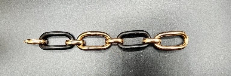 Bracelet Bracelet articulé en or rose 18 carats et ébène 58 Facettes
