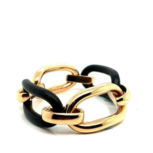 Bracelet Bracelet articulé en or rose 18 carats et ébène 58 Facettes