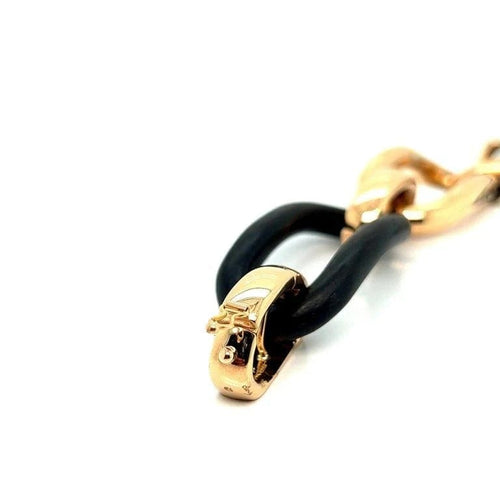 Bracelet Bracelet articulé en or rose 18 carats et ébène 58 Facettes