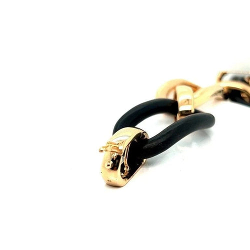 Bracelet Bracelet articulé en or rose 18 carats et ébène 58 Facettes