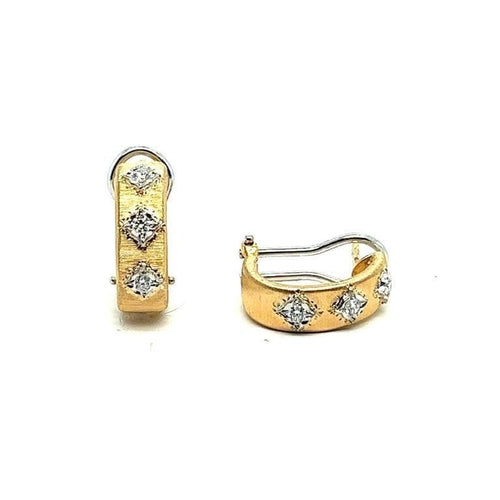 Boucles d'oreilles Boucles d'oreilles clips en or jaune 18 carats et diamants 58 Facettes