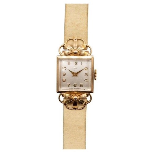 Montre Lip - Montre femme en or 18 carats, boîtier carré 19 mm 58 Facettes