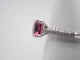 Bague 54 Bague en or blanc 18 carats avec diamants et saphir rose 58 Facettes
