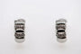 Boucles d'oreilles Boucles d'oreilles demi-cercle en or blanc 18 carats et diamants 58 Facettes