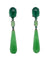 Boucles d'oreilles Boucles d'oreilles en agate verte et jade en or blanc 18 carats 58 Facettes