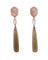Boucles d'oreilles Boucles d’oreilles en or rose 18 carats avec diamants, quartz fumé et agate noire 58 Facettes