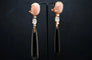 Boucles d'oreilles Boucles d’oreilles en or rose 18 carats avec diamants, quartz fumé et agate noire 58 Facettes