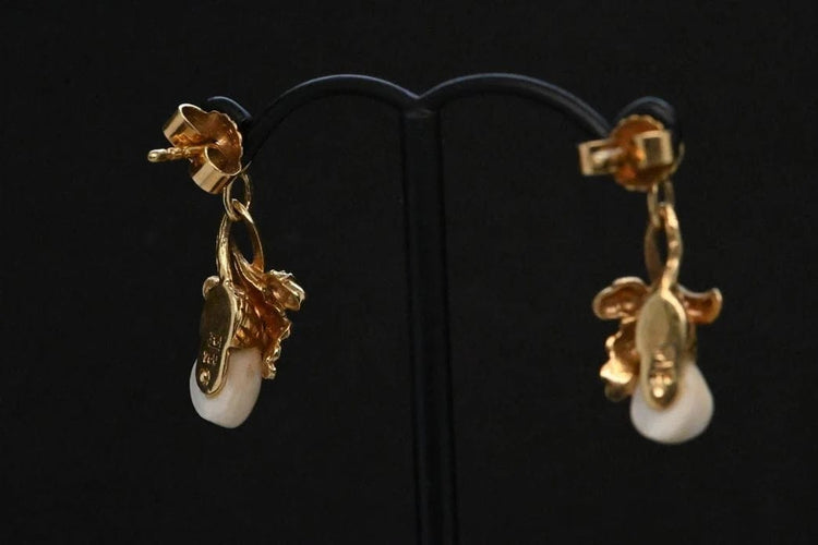 Boucles d'oreilles Boucles d’oreilles dents de biche en or blanc 18 carats 58 Facettes