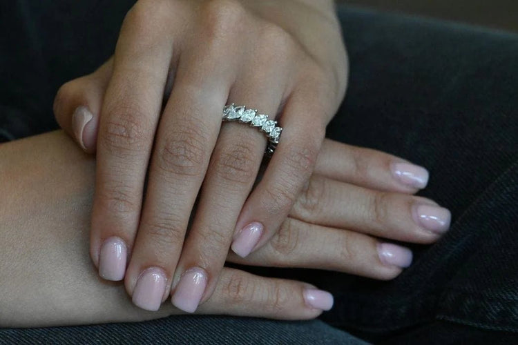 Bague 54 Bague de fiançailles - Alliance en or blanc 18 carats et diamants 58 Facettes