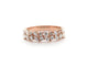 Bague 54 Alliance - Bague demi-tour en or rose 18 carats et diamants 58 Facettes