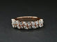 Bague 54 Alliance - Bague demi-tour en or rose 18 carats et diamants 58 Facettes