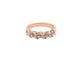 Bague 54 Alliance - Bague demi-tour en or rose 18 carats et diamants 58 Facettes